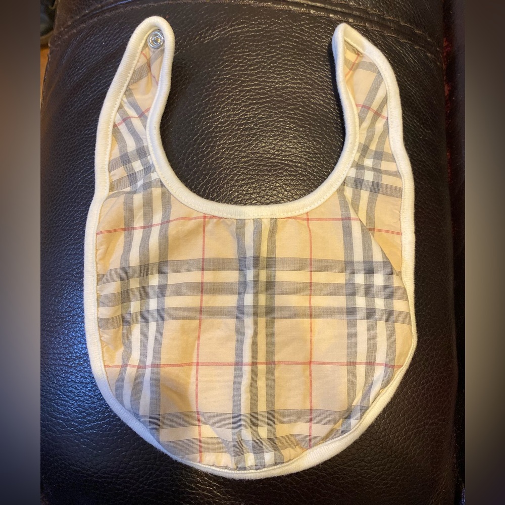 Authentic Burberry Designer baby bib